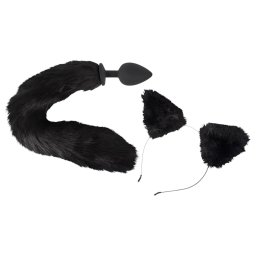 Bad Kitty - set di plug anali con coda da gatto - (nero)