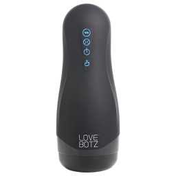 Lovebotz - masturbatore automatico succhiante vibrante impermeabile - nero
