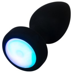 ANOS - plug anale luminoso e vibrante (nero)