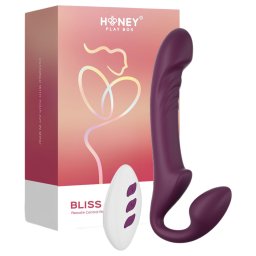 Honey Play Box Bliss - vibratore indossabile con perle rotanti - viola