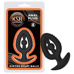 Kiotos - plug anale in silicone con dilatatore S (nero)