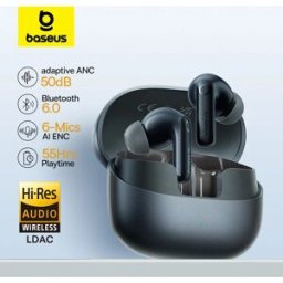 BASEUS Auricolari Wireless EP10 Pro ANC Bluetooth 6.0 con Cancellazione del Rumore Adattiva in Tempo Reale 50dB, 6 Microfoni, Hi-Res LDAC, IP55