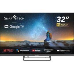 smart tech 32hg01v Smart Tv 32 Pollici Hd Ready Display Dled Sistema Google Tv Dvbt2/c/s2 Classe E Colore Grigio - 32hg01v