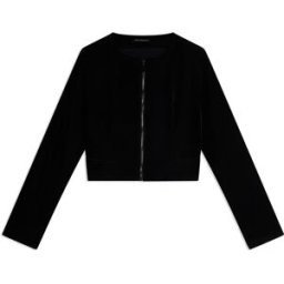 Freddy Giacca corta cropped da donna in tessuto tecnico Nero Donna Small