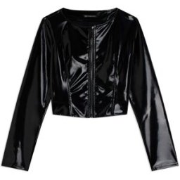 Freddy Giacca corta regular da donna con finish lucido Nero Donna Extra Large