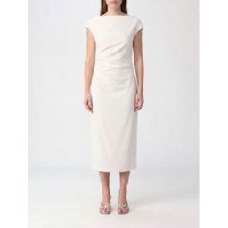 P.a.r.o.s.h. P. A.R. O.S. H. Abito midi a tubino in cady con scollo dritto e vita arricciata Bianco Taglia S