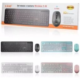 LINQ Kit Tastiera Mouse Wireless 2.4ghz MK1565 Verde