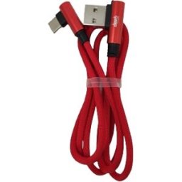 Enivoitech CAVO USB TIPO-C 1M ATTACCO LATERALE JEANS ROSSO