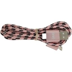 Enivoitech CAVO USB MICRO 1M NYLON NERO/ROSA
