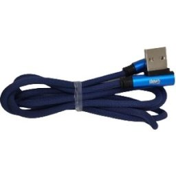 Enivoitech CAVO USB MICRO 1M ATTACCO LATERALE JEANS BLU