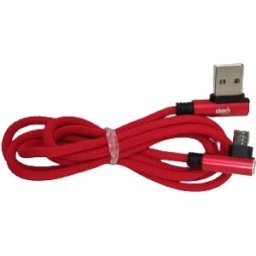 Enivoitech CAVO USB MICRO 1M ATTACCO LATERALE JEANS ROSSO