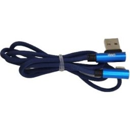 Enivoitech CAVO USB TIPO-C 1M ATTACCO LATERALE JEANS BLU