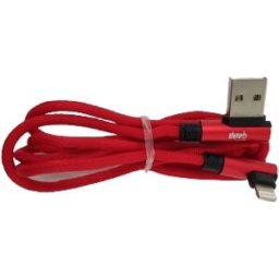 Enivoitech CAVO USB IPHONE 1M ATTACCO LATERALE JEANS ROSSO