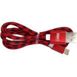 Enivoitech CAVO USB TIPO-C 1M NYLON NERO/ROSSO