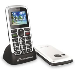 TECHMADE Big Button Senior Mobile Phone Bianco TM-C08WH