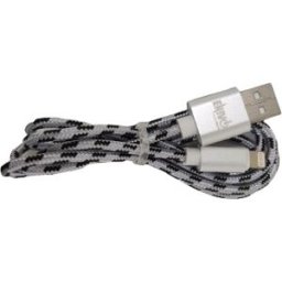 Enivoitech CAVO USB IPHONE 1M NYLON NERO/ARGENTO