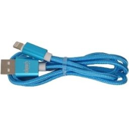 Enivoitech CAVO USB IPHONE 1M NYLON AZZURRO