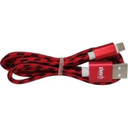 Enivoitech CAVO USB MICRO 1M NYLON NERO/ROSSO
