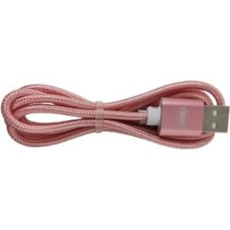 Enivoitech CAVO USB IPHONE 1M NYLON ROSA