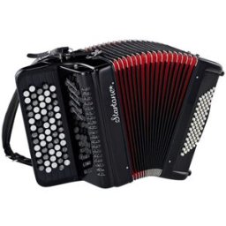 Startone Button Accordion C-System BK nero con mantice rosso