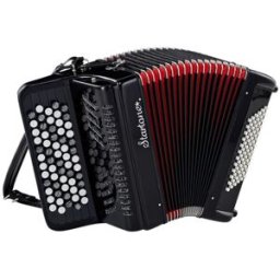 Startone Button Accordion B-System BK nero con mantice rosso