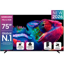 Samsung Micro RGB AI TV 75" MRE75R85HAUXZT, Engine, Color Booster Pro, 4K Upscaling, Motion Xcelerator 144Hz, Dolby Atmos & OTS Lite, Monolith Edge Design, Vision Smart TV, 2026