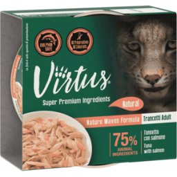 Virtus Natural Cat Lattina Multipack 48x70G TONNETTO CON SALMONE
