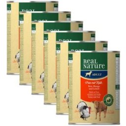 Kit Risparmio 6x400G Real Nature Dog Adult TACCHINO CON VITELLO