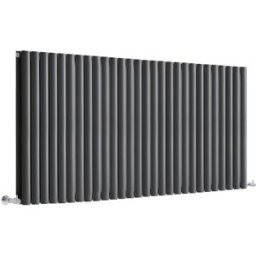 HudsonReed Radiatore Orizzontale Doppio Design Antracite 800x1652mm 2490W - Alta Potenza - Stile Moderno