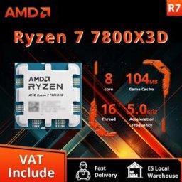 AMD RYZEN 7 7800X3D CPU Processore di gioco R7 7800X3D 8-Core 16-Thread 5NM 96M Socket AM5 Senza ventola Cache di gioco Hot No Fan