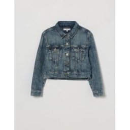 Tommy Hilfiger Giacca-camicia da bambino in denim con patch logo Denim Taglia 12