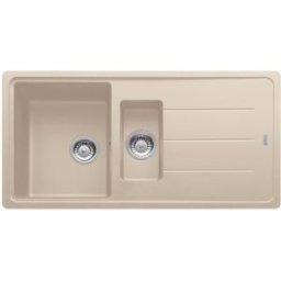 Franke Lavello integrato 1.5 vasche in fragranite avena Boston L 50 x L 97 cm, reversibile