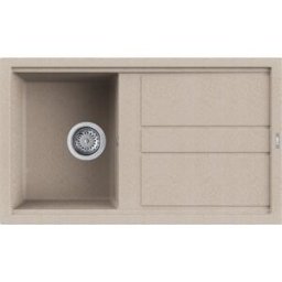 ELLECI Lavello sopratop 1 vasca in quarzo avena L 86 x L 51 cm, reversibile