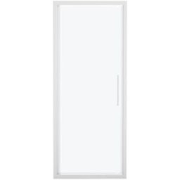 Leroy Merlin Porta doccia battente L 77-81 cm x H 195 cm per nicchia in vetro smerigliato SP. 6 mm, profilo opaco bianco, serie Record