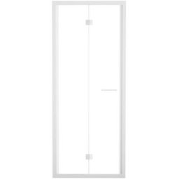 Leroy Merlin Porta doccia pieghevole L 67-71 cm x H 195 cm per nicchia in vetro trasparente SP. 6 mm, profilo opaco bianco, serie Record