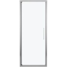 Leroy Merlin Porta doccia battente L 72-76 cm x H 195 cm per nicchia in vetro smerigliato SP. 6 mm, profilo lucido cromo, serie Record