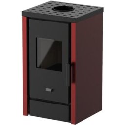 PUNTO FUOCO Stufa a legna Filipa 5 stelle 6 kW rossa