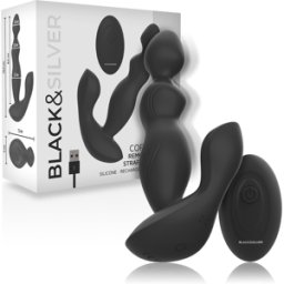 Plug Anale Vibrante con Telecomando Black&Silver Cora