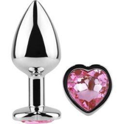 SECRETPLAY TOYS Plug Anale in Metallo Secretplay — Cuore, Taglia S, 7 cm