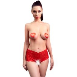 CHILIROSE PANTIES & THONGS Slip Senza Cavallo Sexy Chilirose CR 4641 — Rosso S/M