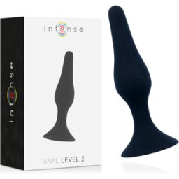 INTENSE ANAL TOYS Plug Anale in Silicone Intense Anal Level 2 — 11,5 cm, Nero
