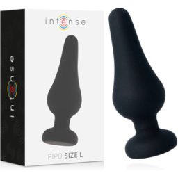 INTENSE ANAL TOYS Plug Anale in Silicone Intense Pipo L — 13 cm, Nero
