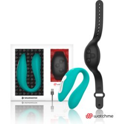 Vibratore Wearable Doppia Tecnologia Wearwatch — Acquamarina/Nero