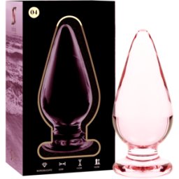 NEBULA SERIES BY IBIZA Plug Anale in Vetro Borosilicato Nebula Series Modello 4 — Rosa