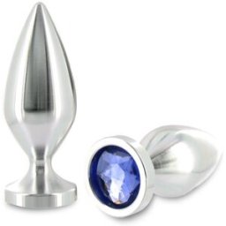 Plug Anale in Alluminio Metal Hard Crystal — Grande 10 cm