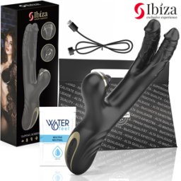 IBIZA TECHNOLOGY Vibratore Rabbit Ibiza Two Dragons — Doppio Stimolatore, Nero