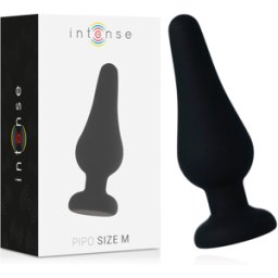INTENSE ANAL TOYS Plug Anale in Silicone Intense Pipo M — 11 cm, Nero