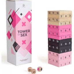 SECRETPLAY 100% GAMES Gioco Erotico in Legno Secretplay Tower of Sex — 48 Pezzi