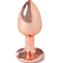 SECRETPLAY TOYS Plug Anale in Metallo Secretplay — Taglia S, Oro Rosa 7 cm