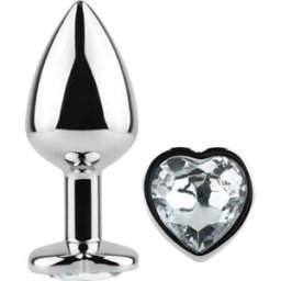 SECRETPLAY TOYS Plug Anale in Metallo Secretplay Cuore Cristallo — Taglia S 7 cm